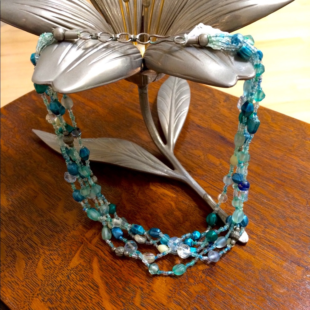Glass bead necklace